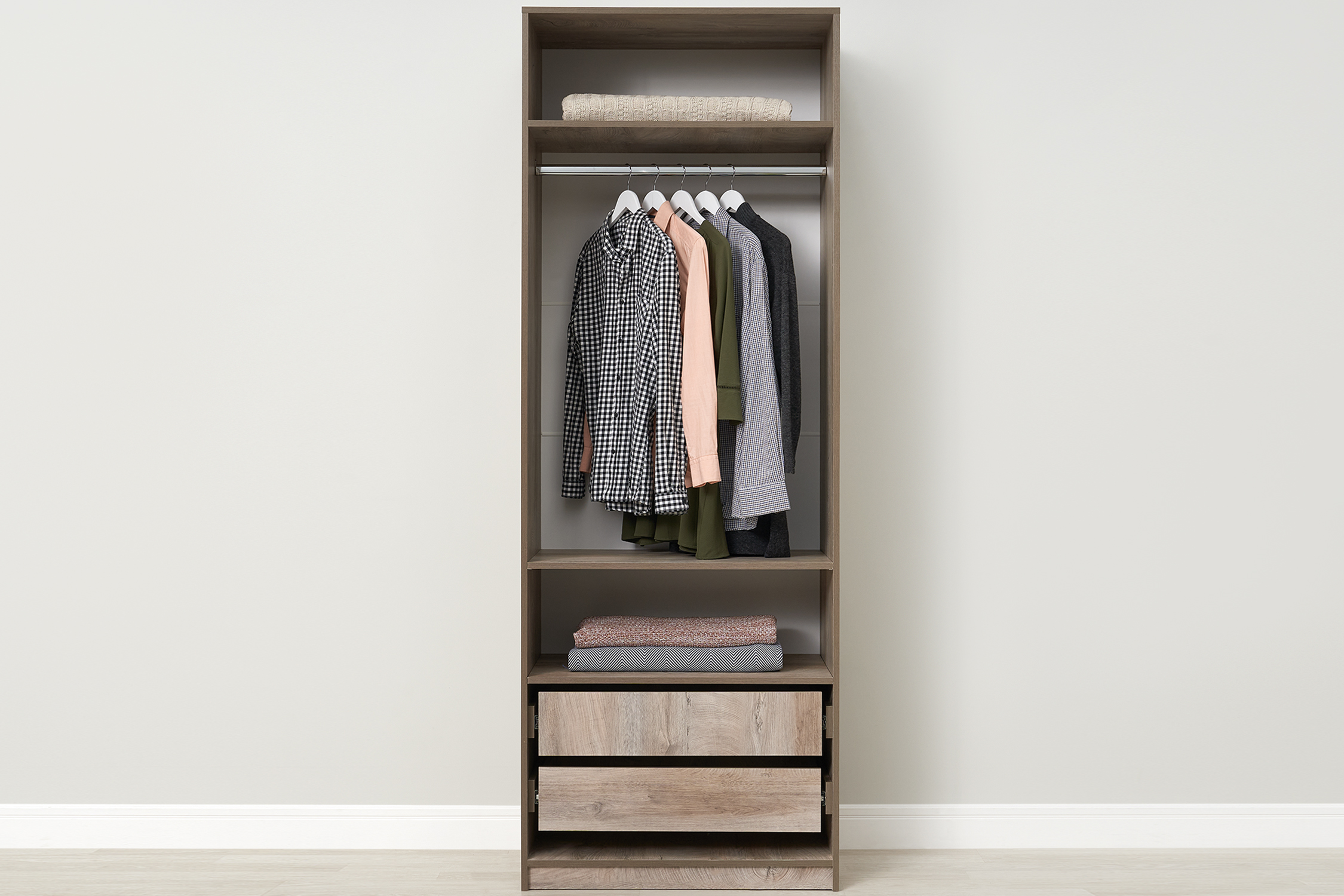 Шкаф 2-х створчатый Тивина эндгрейн / меланж