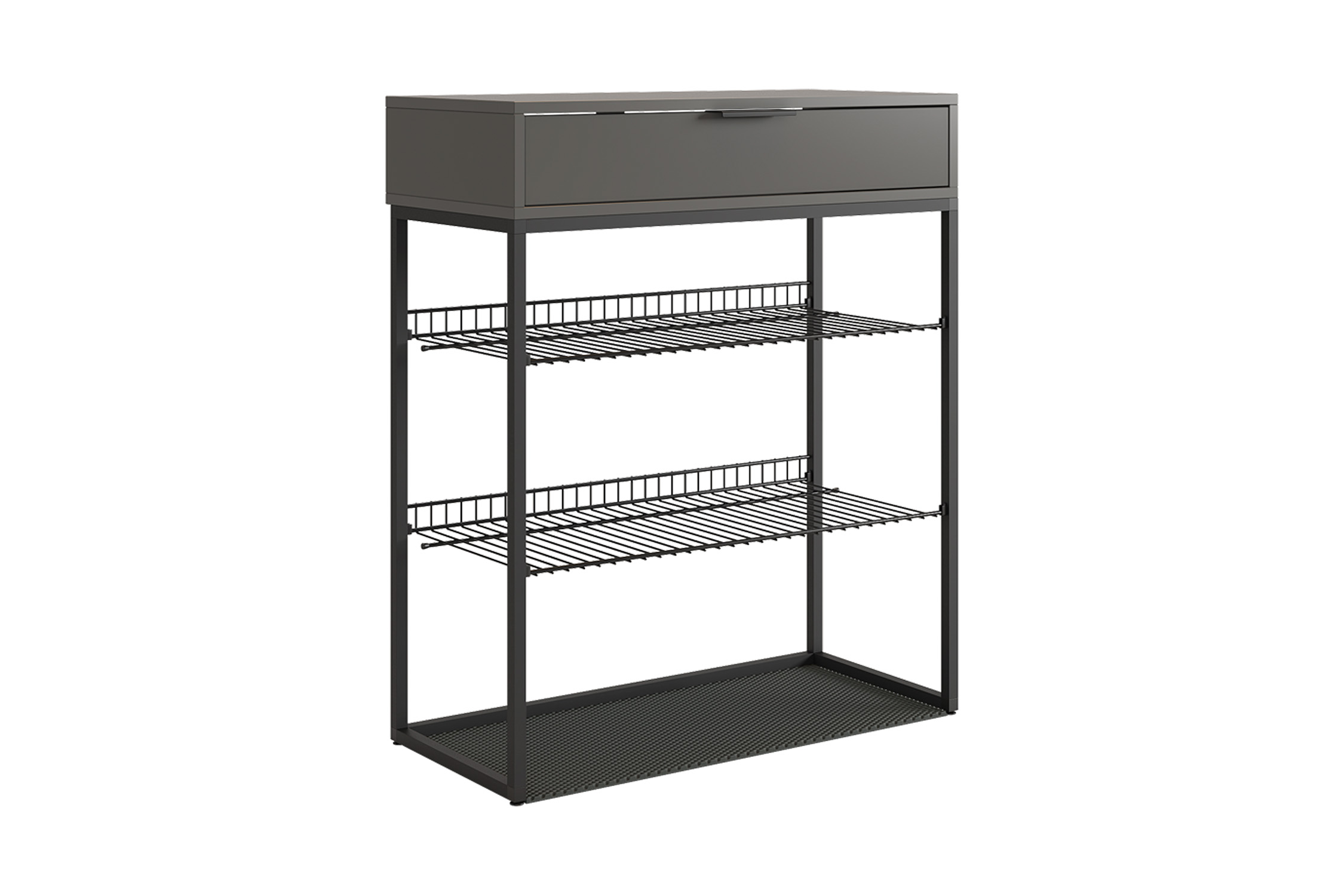 Обувница Краш черный муар / графит