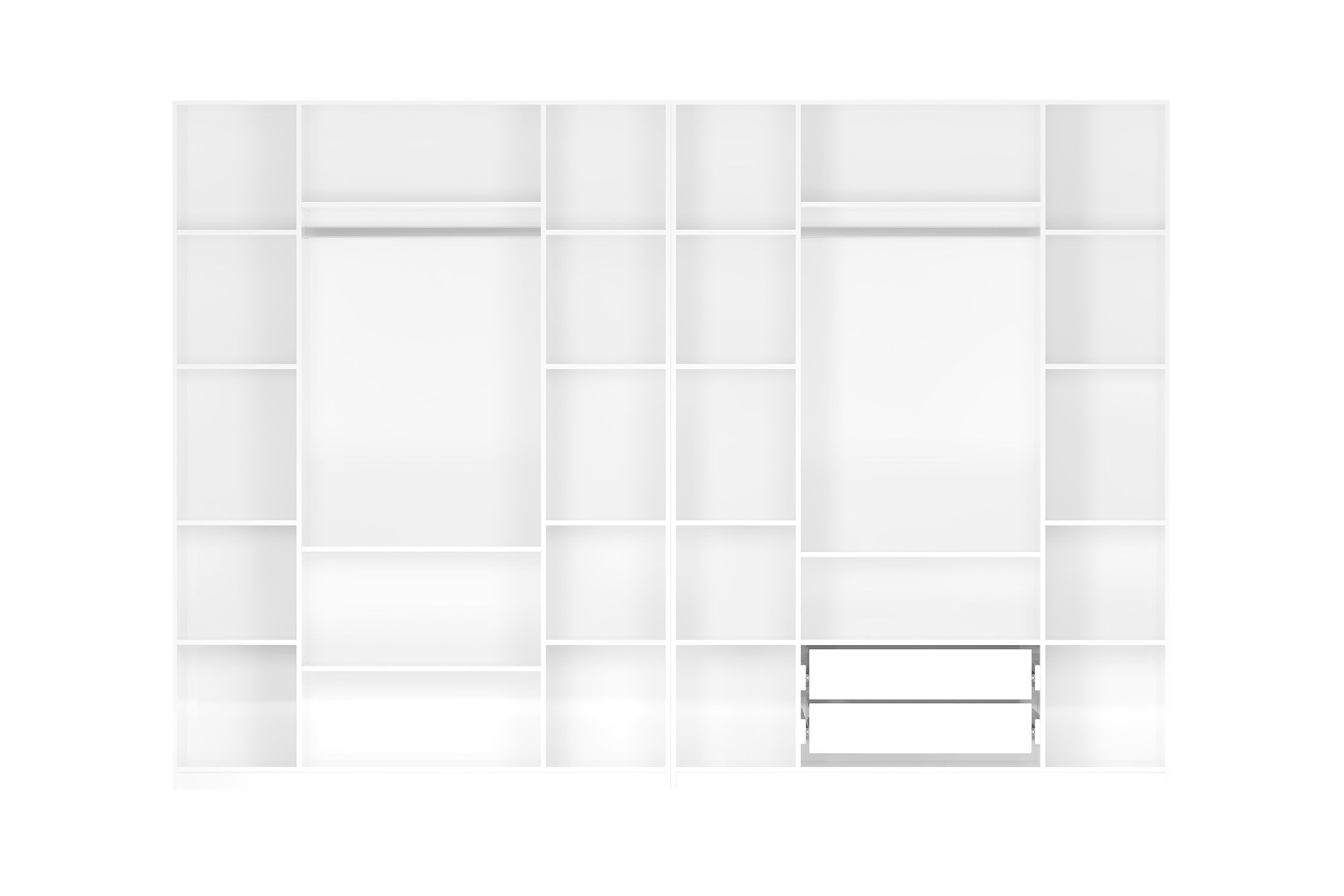 Комплект шкафов Тивина 3.2 м белый текстурный