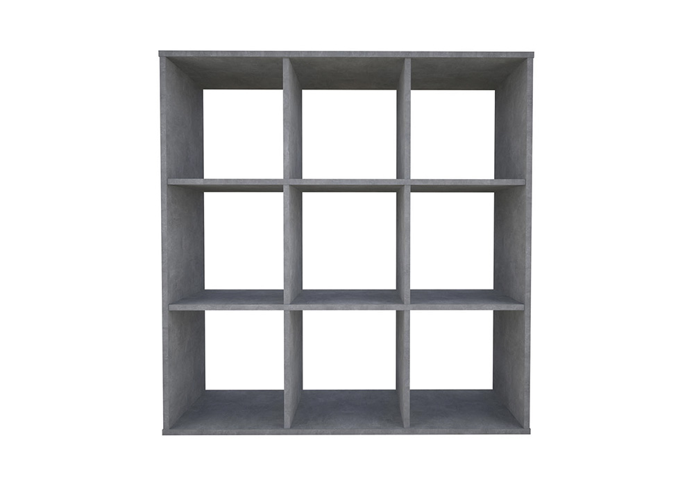 Стеллаж кубический Polini home Smart 9 секций бетон