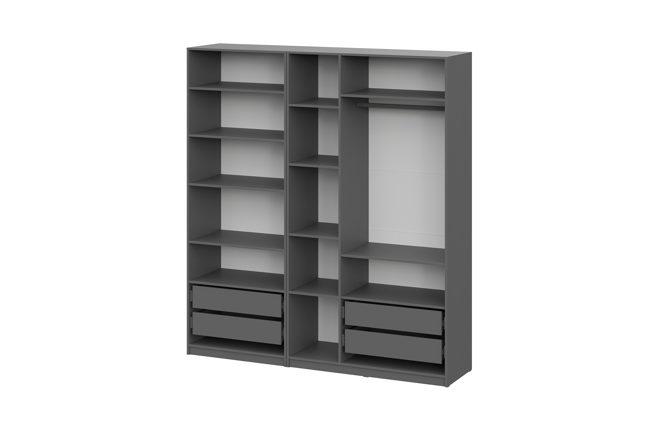 Комплект шкафов Тивина 2 м графит серый