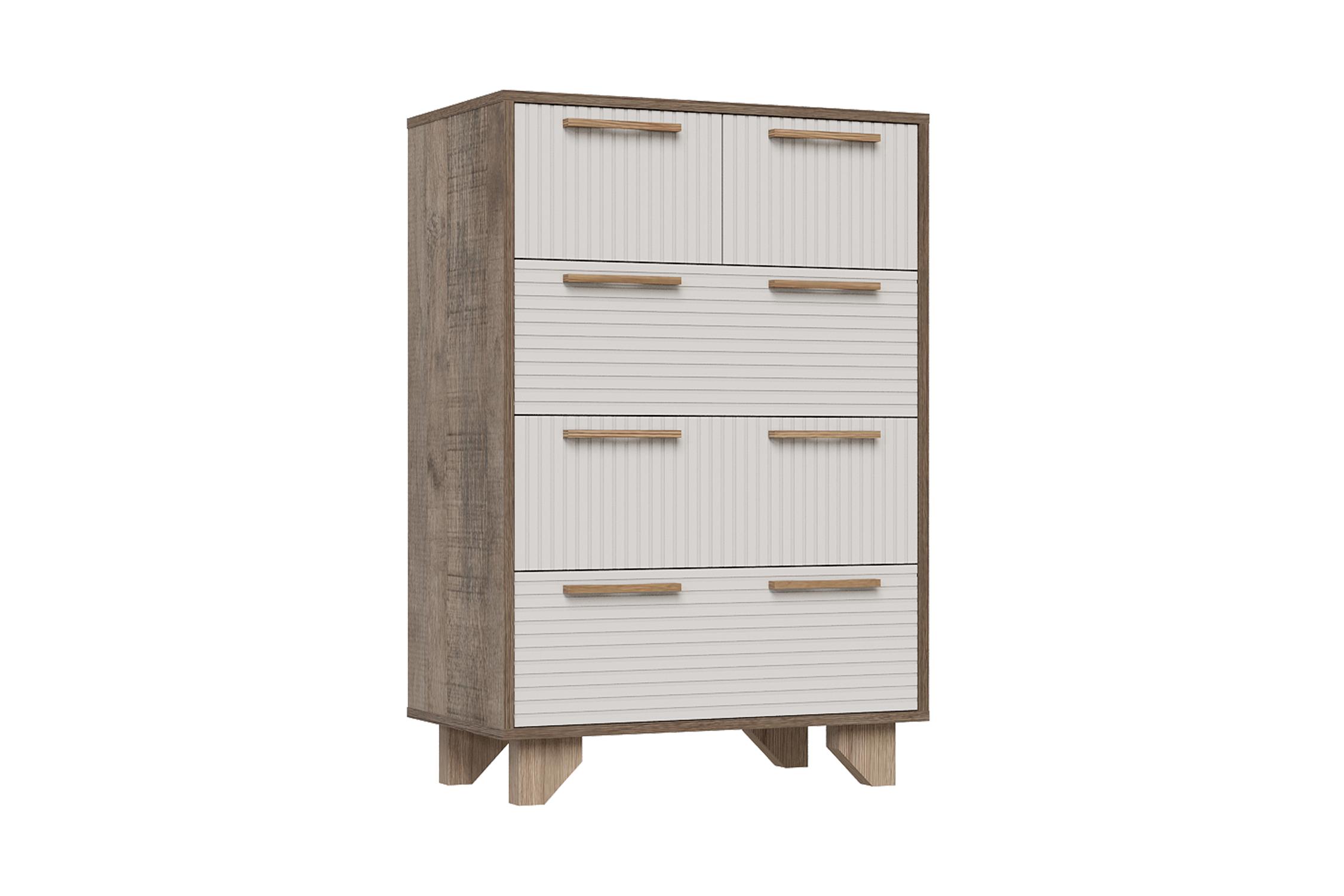 Комод Ньёрд 700.5 дуб самдал / белый софт матовый
