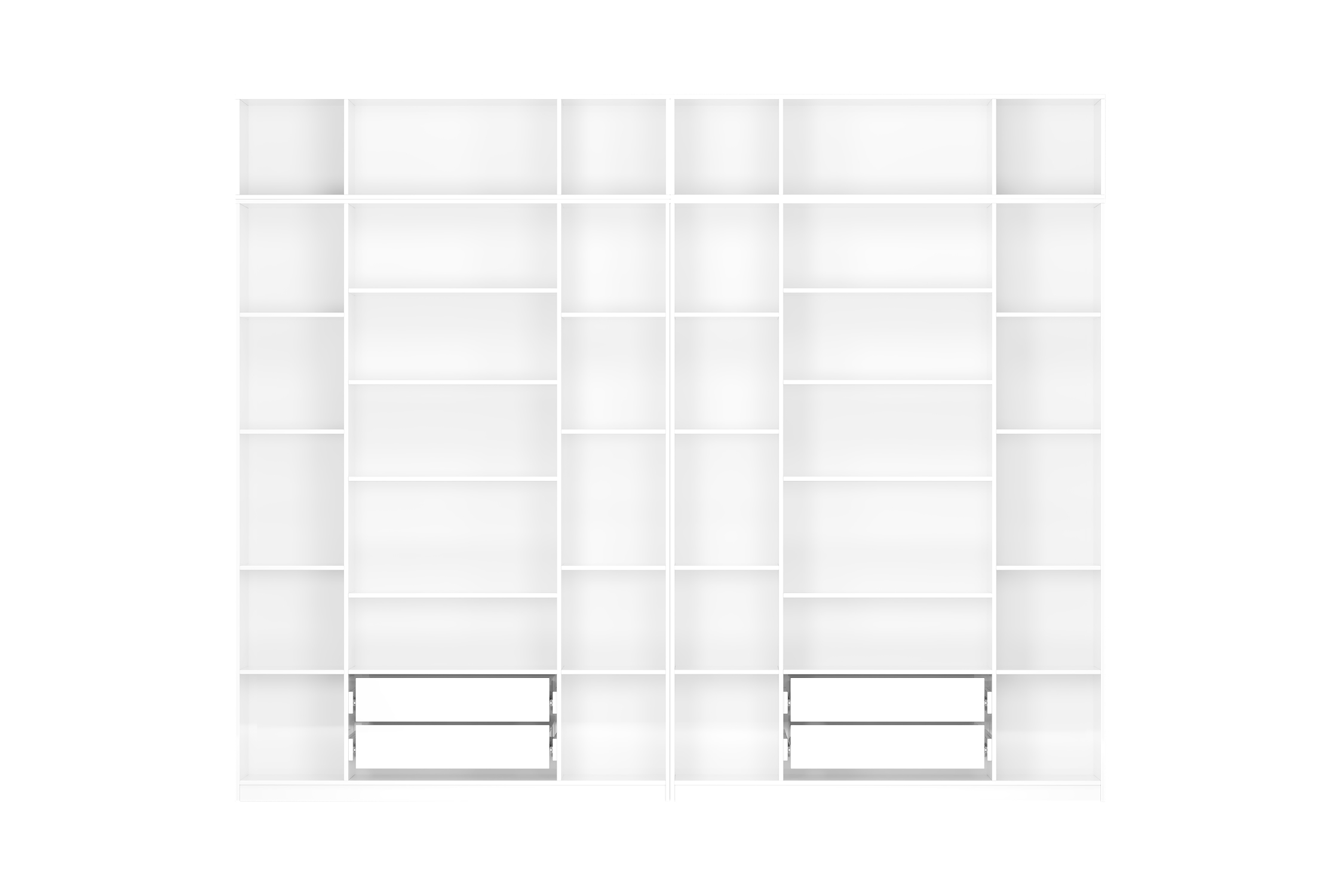 Комплект шкафов Тивина 3.2 м с антресолью белый текстурный