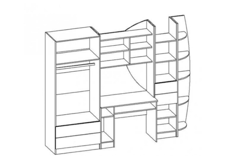 Стенка Принцесса белая