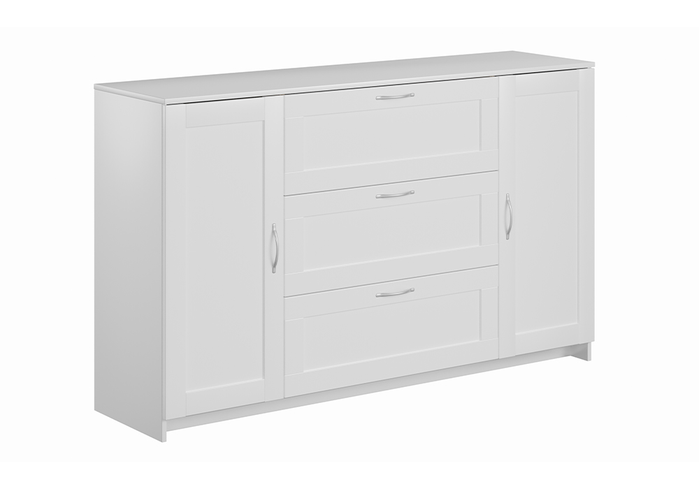 Комод с дверцами Сириус 3 ящика белый