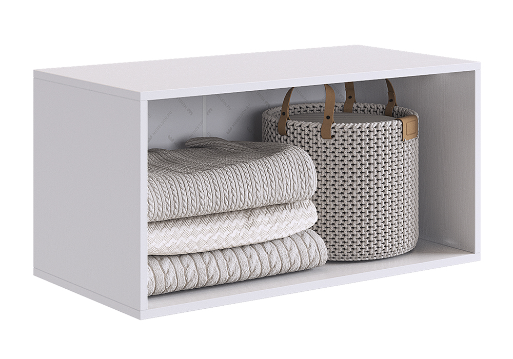 Антресоль двухдверная Зефир 118.01 белое дерево / серый