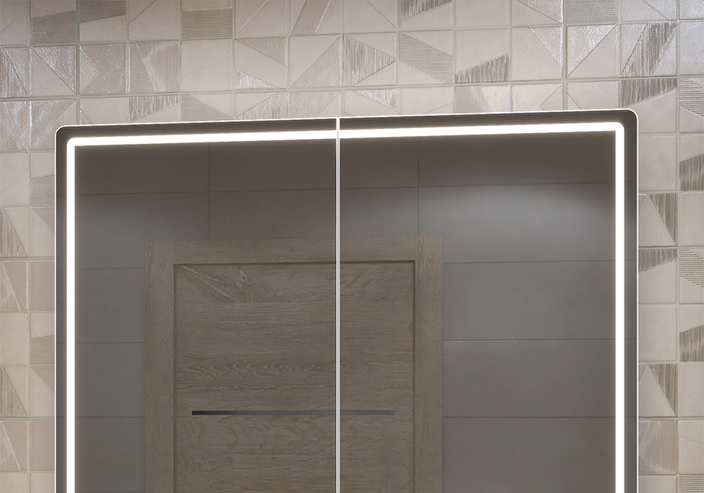Зеркальный шкаф Geometry 800 с LED подсветкой и бесконтактным включением