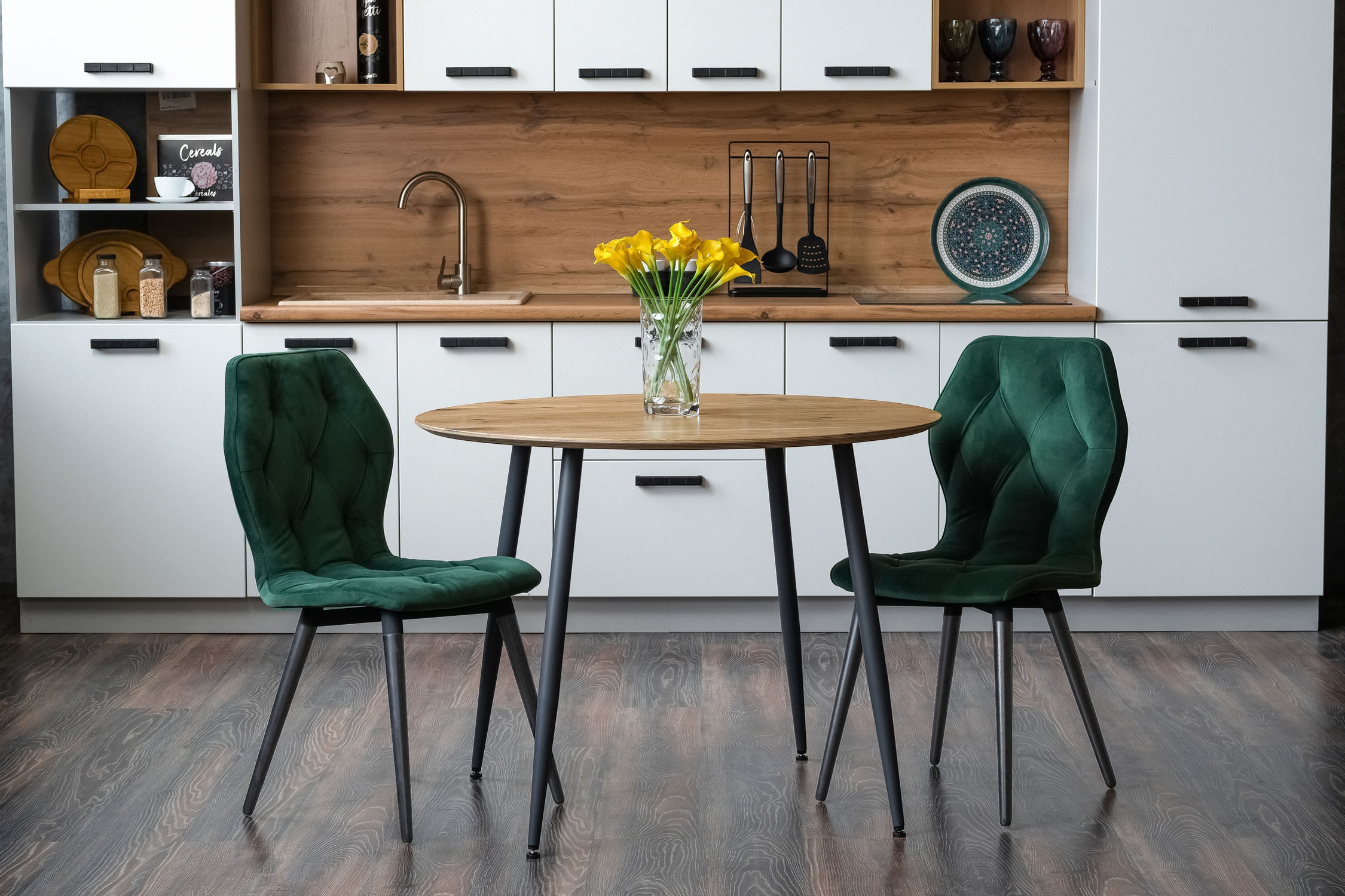 Стол обеденный Леер рустик натуральный / серый