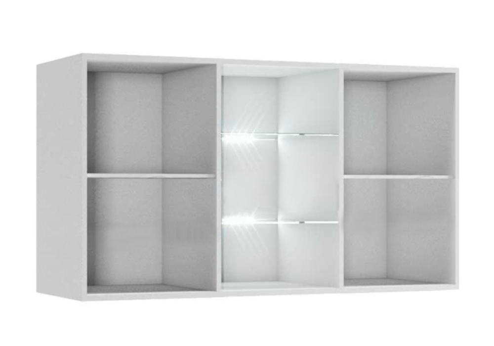 Тумба Флорис черный глянец / белый