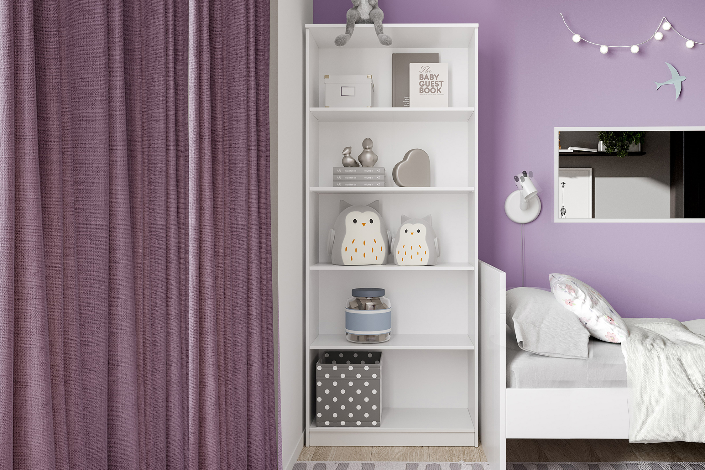 Стеллаж Сириус белый