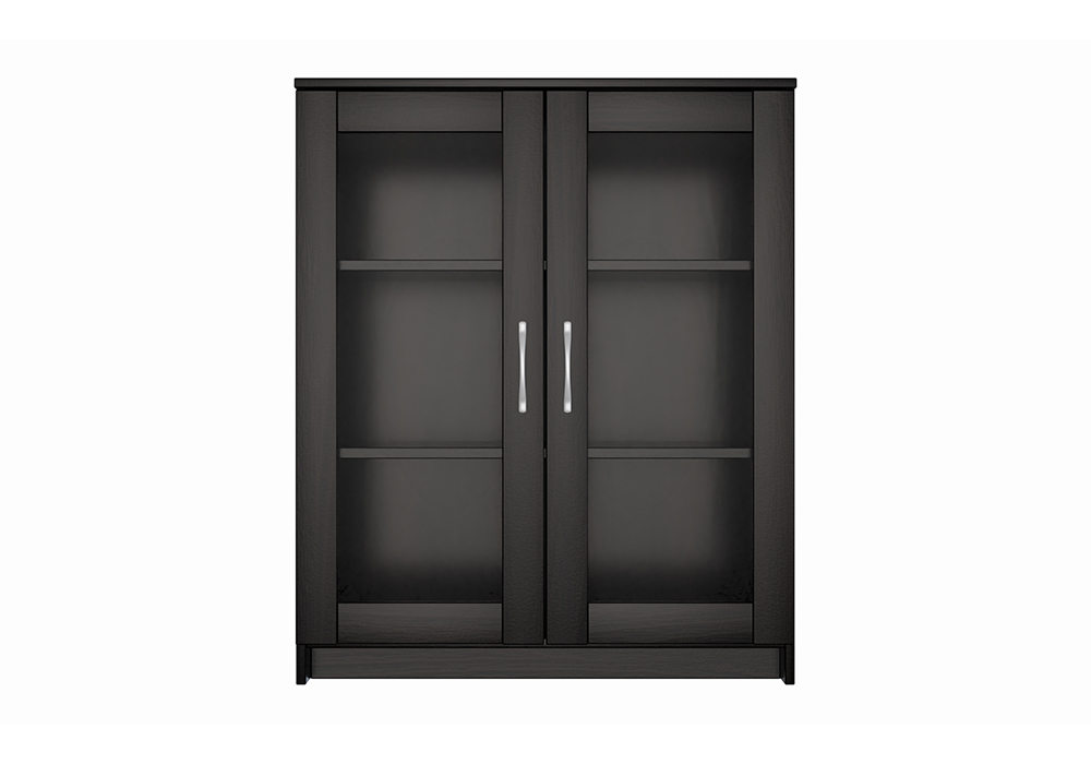 Комод с дверцами Сириус со стеклом дуб венге