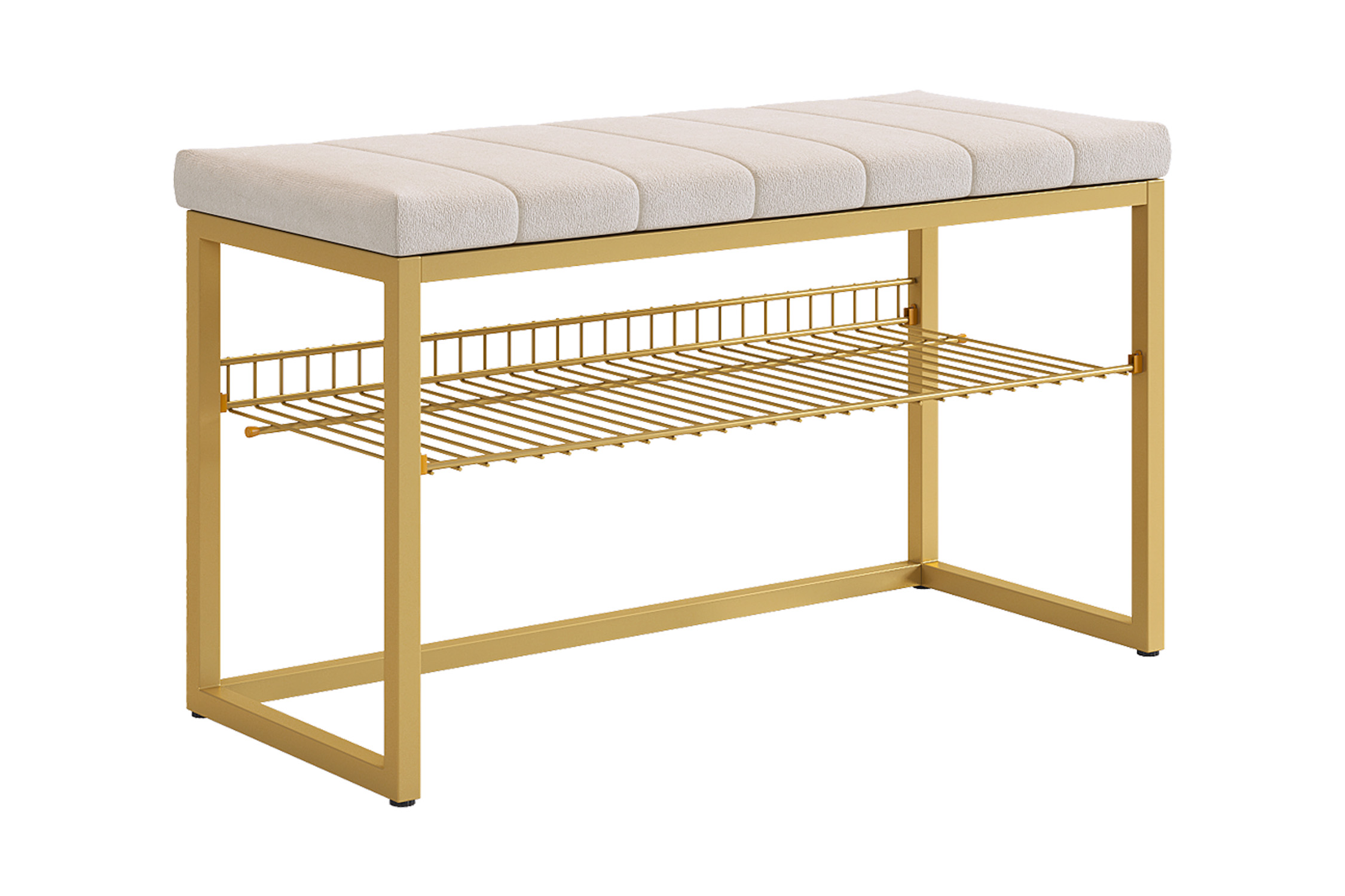 Обувница Классная 2 золото / велюр крем