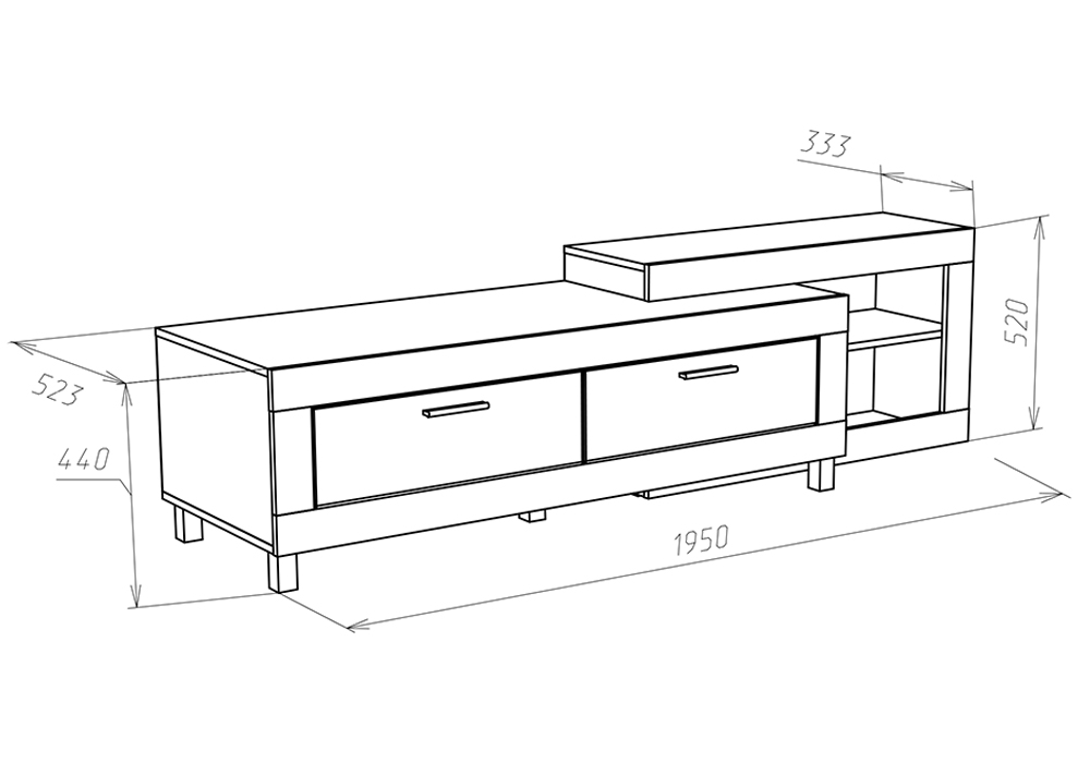 Тв тумба навесная размеры