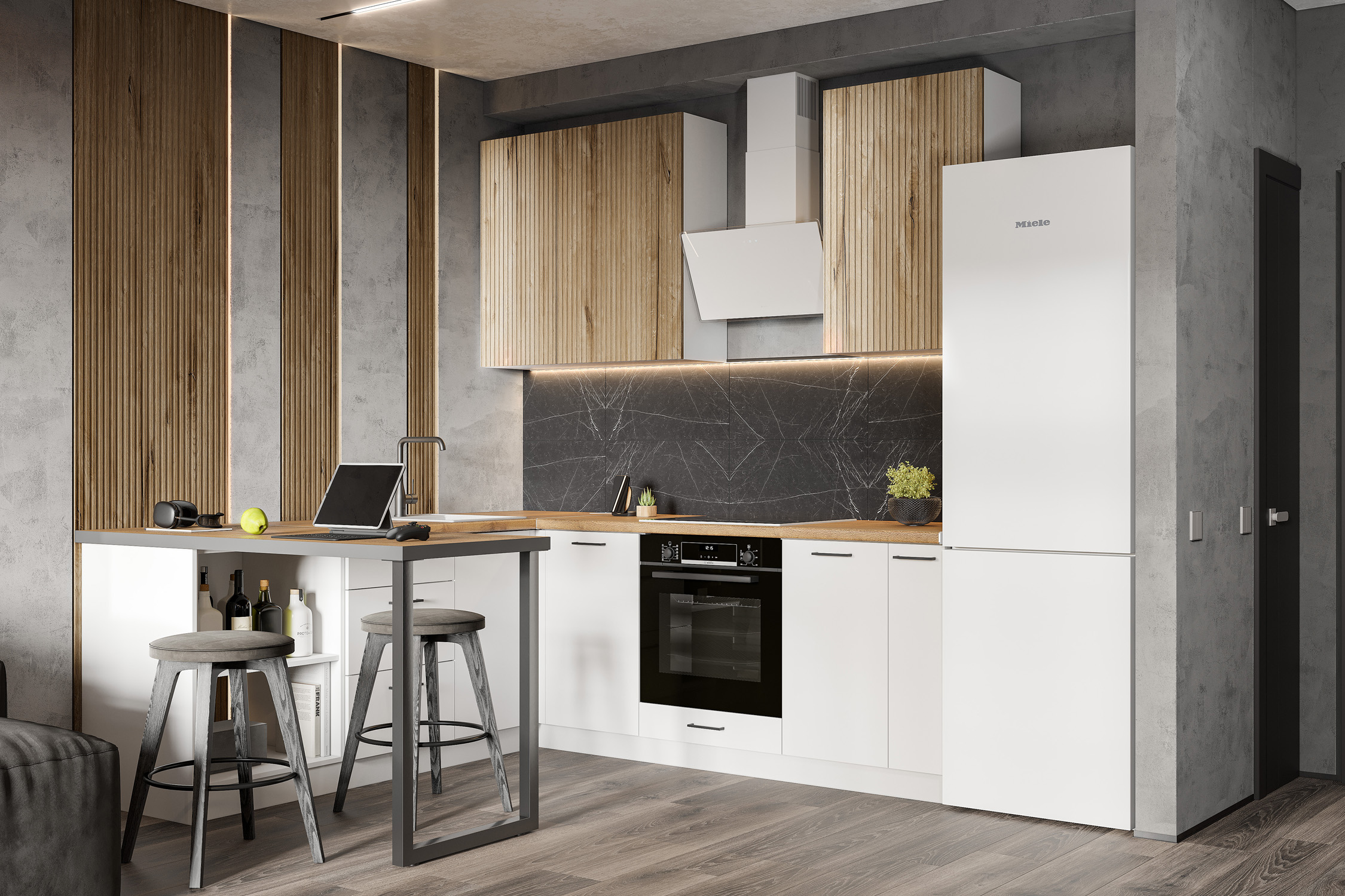 Модульная кухня Рейко дуб торонто