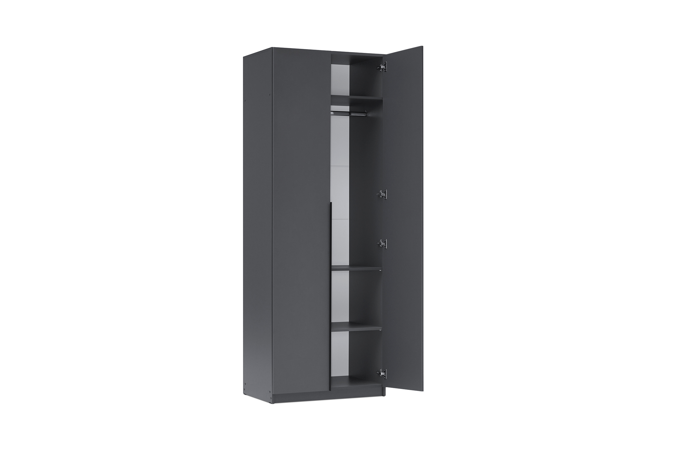 Шкаф 2-х створчатый Тивина графит серый