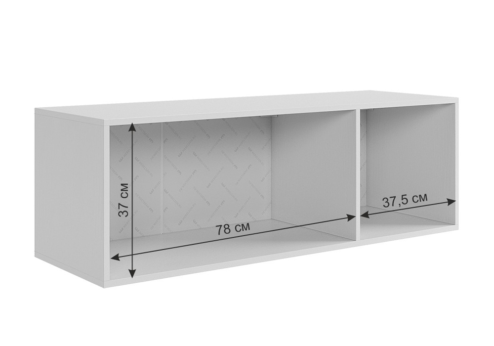 Антресоль трехдверная Зефир 119.01 белое дерево / пудра розовая