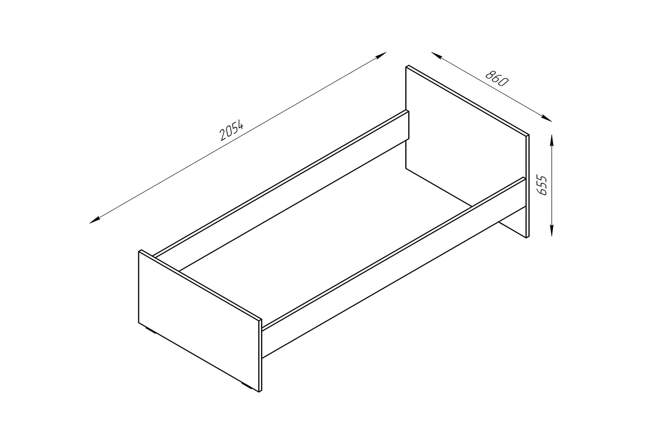 купить Кровать односпальная Орион белая с ящиками 90х200 см за 14 990 ...