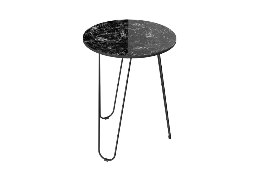 Стол со стеклянной поверхностью черный / стекло мрамор черный