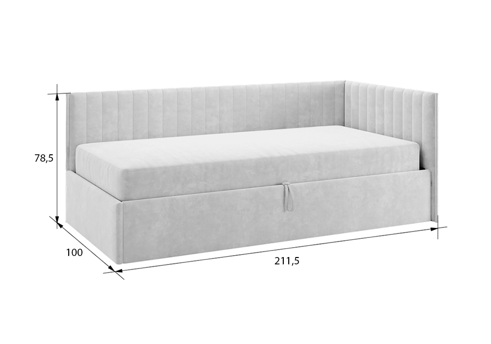 Тахта Твикс велюр графит