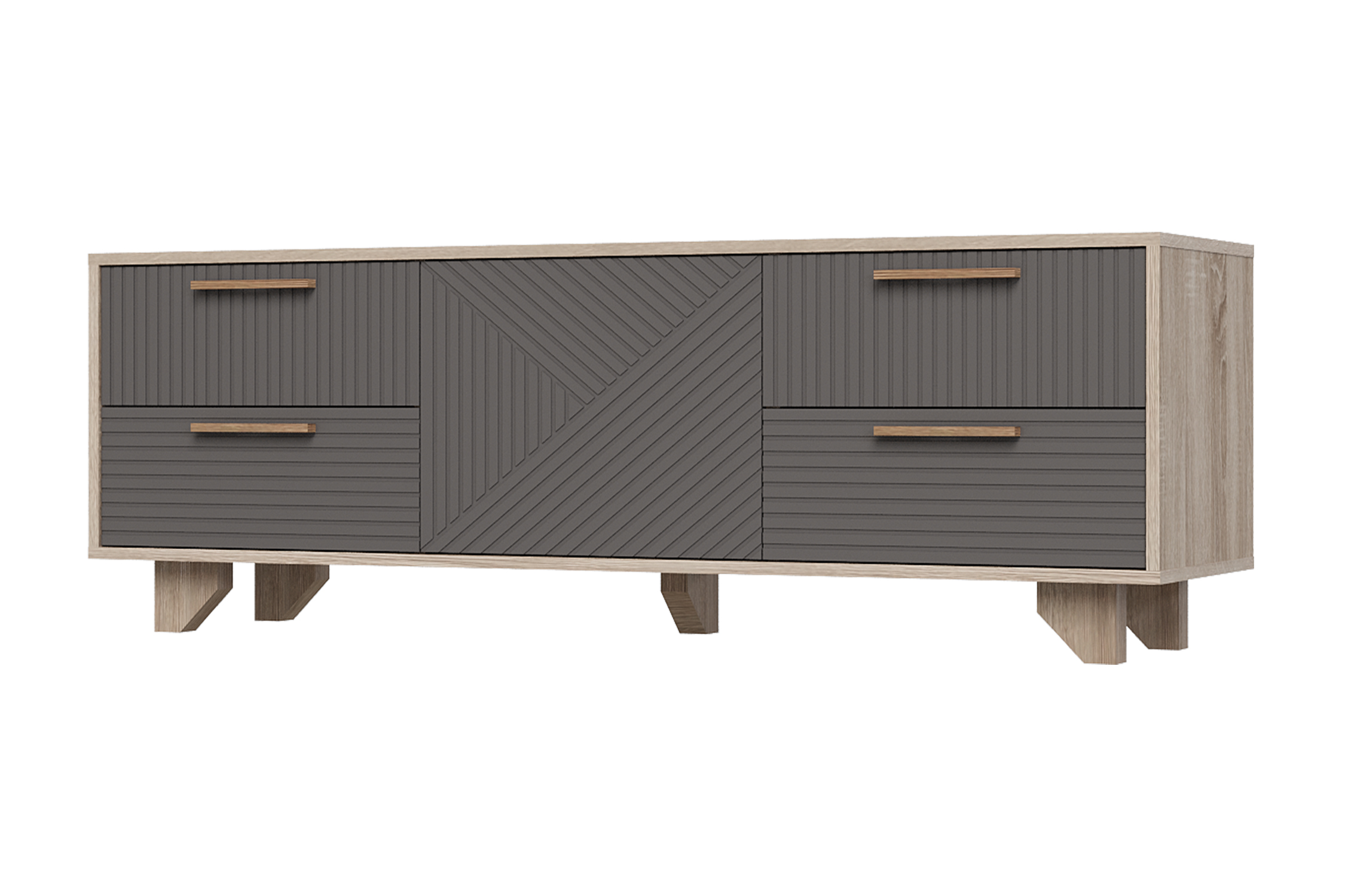 ТВ Тумба Ньёрд 1501.4 дуб сонома / черника