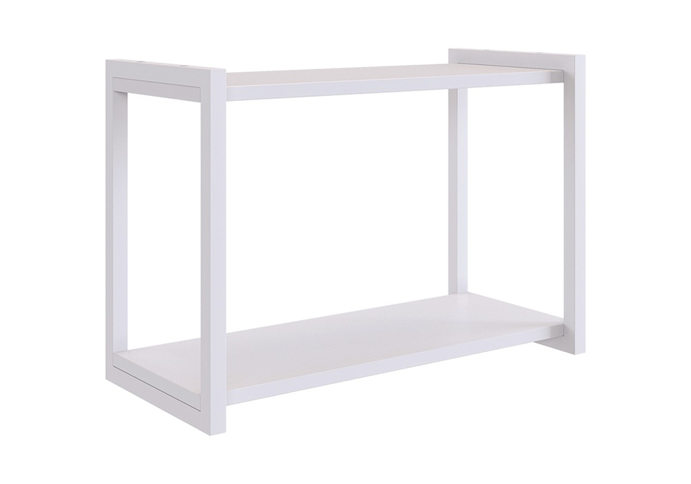 Полка Юниор белое дерево / белый муар