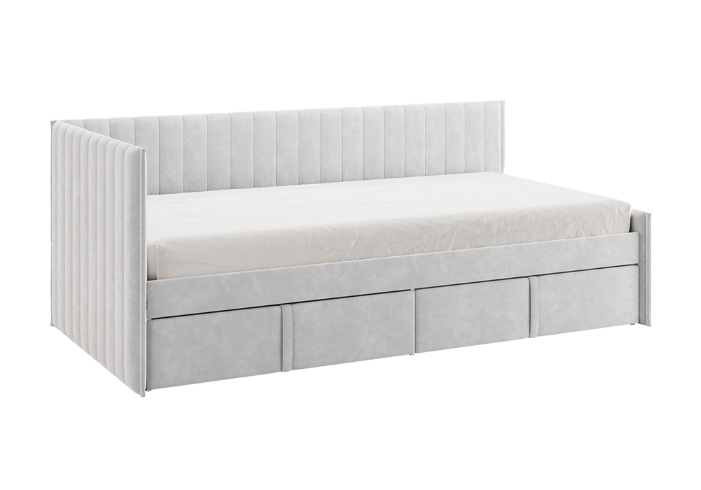Тахта с ящиками Твикс велюр галька