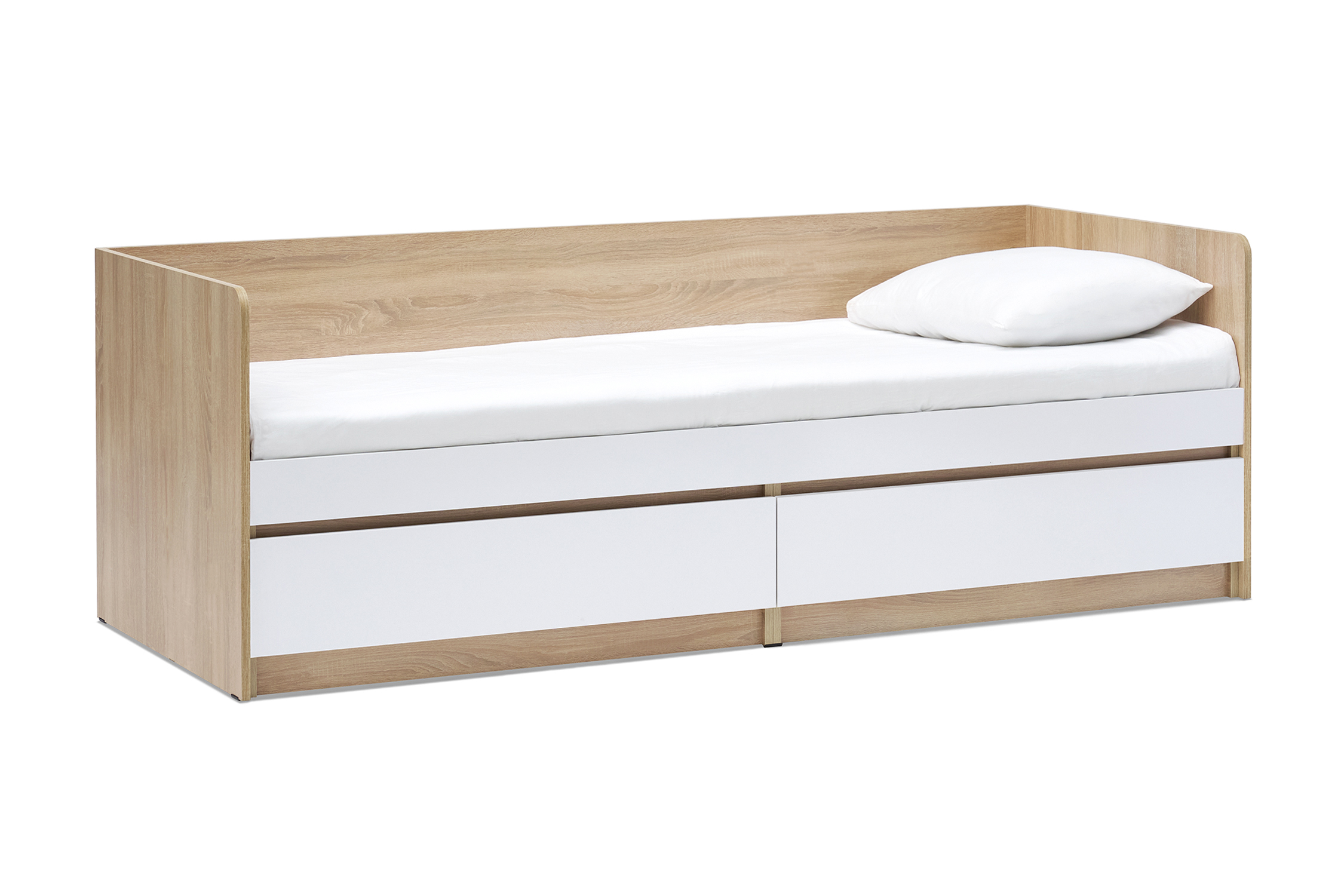 Кровать Челси 0.8 м сонома / белый глянец