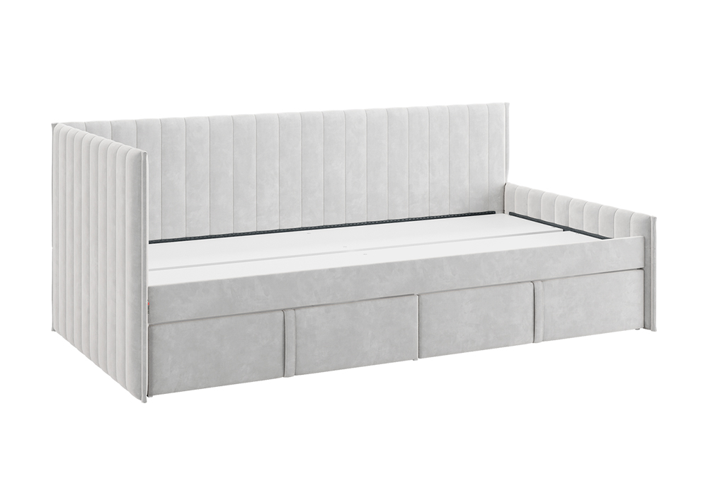 Тахта с ящиками Твикс велюр галька
