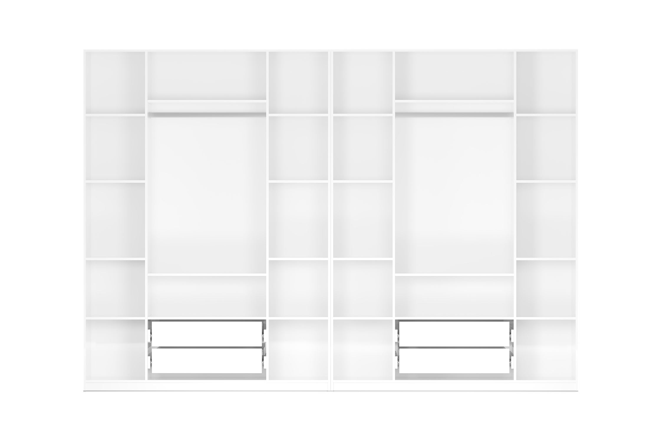 Комплект шкафов Тивина 3.2 м белый текстурный