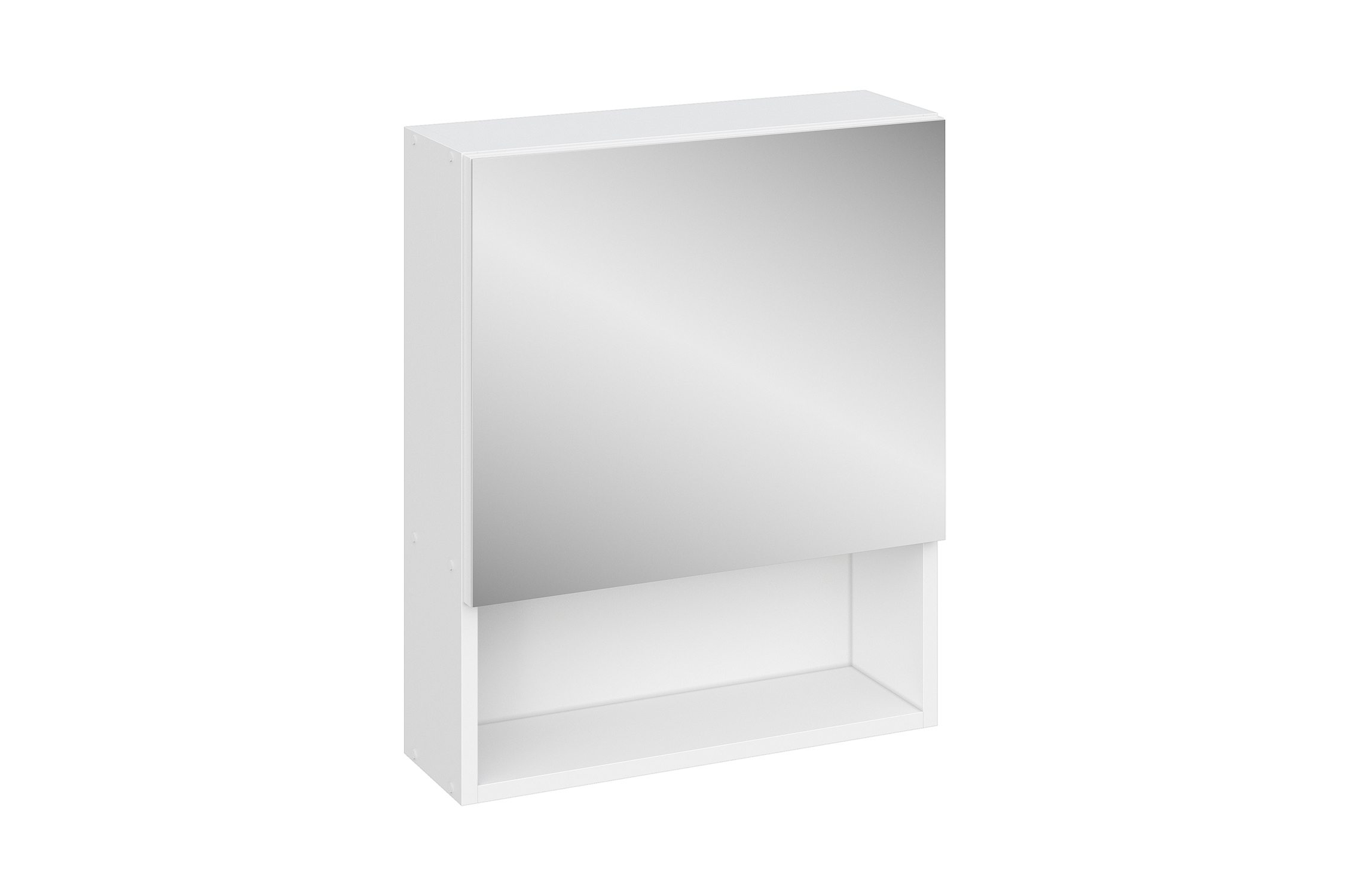 Зеркальный шкаф Океалис белый