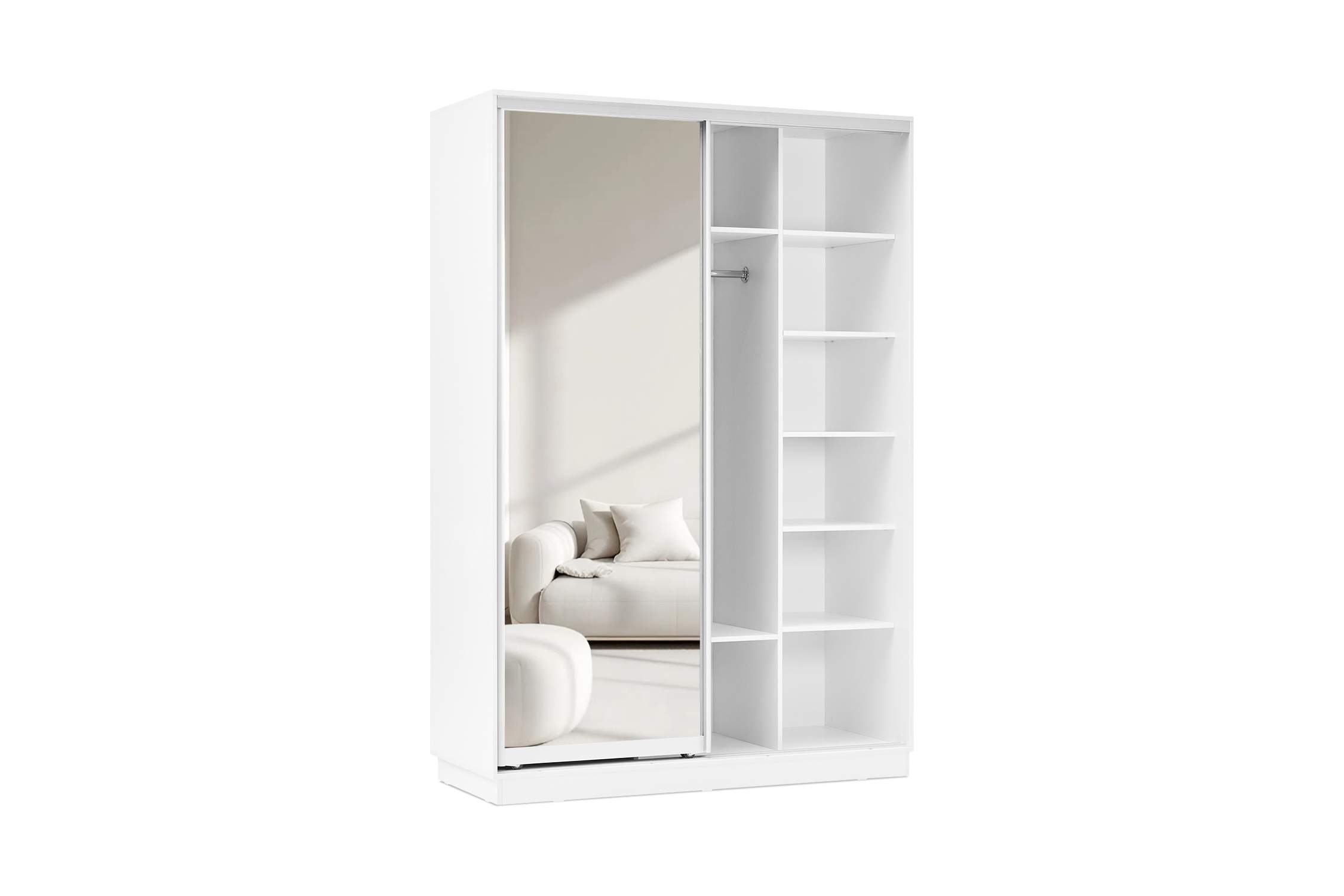 Шкаф-купе двухдверный Арго белый