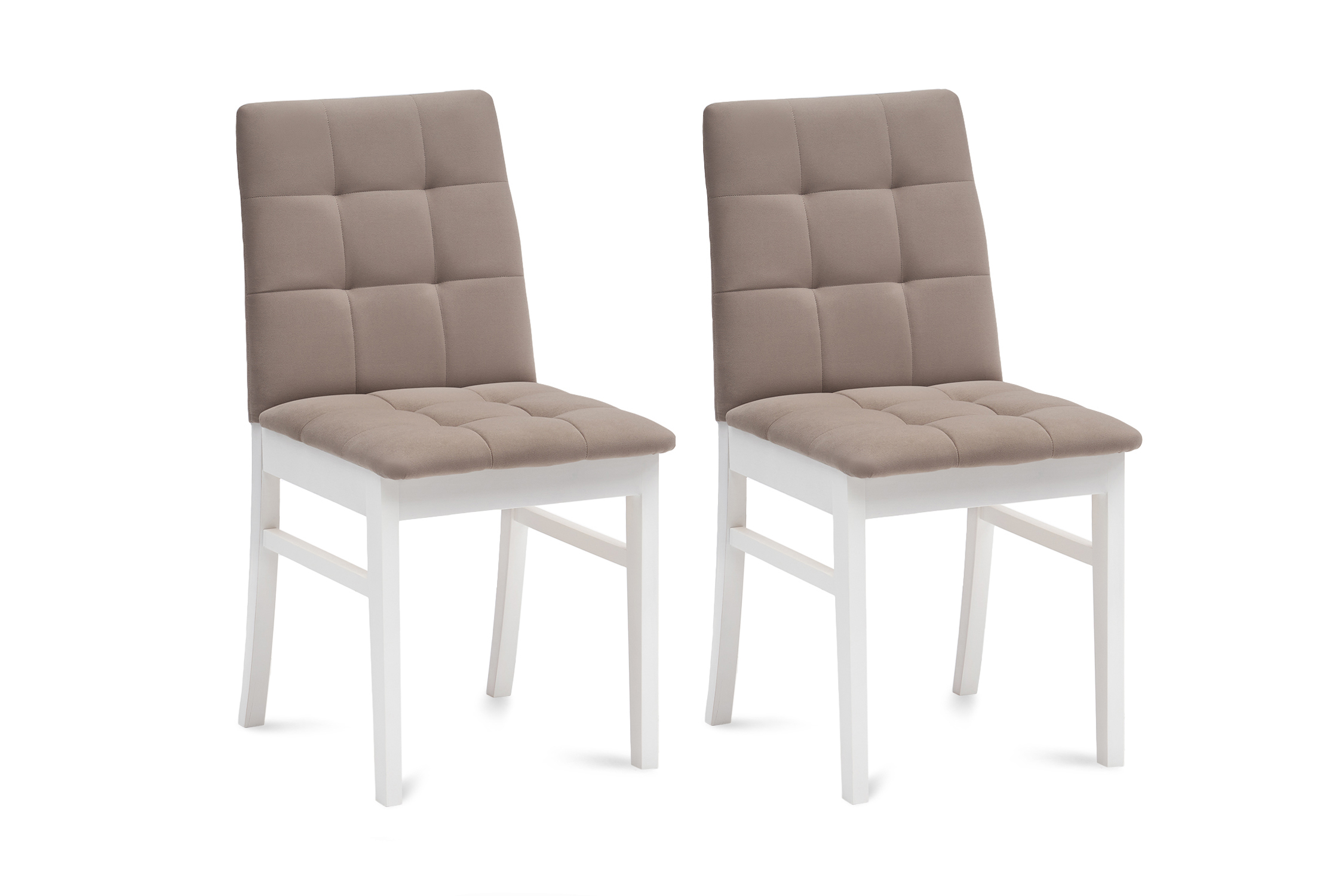 Стул мягкий Н белый / серо-бежевый