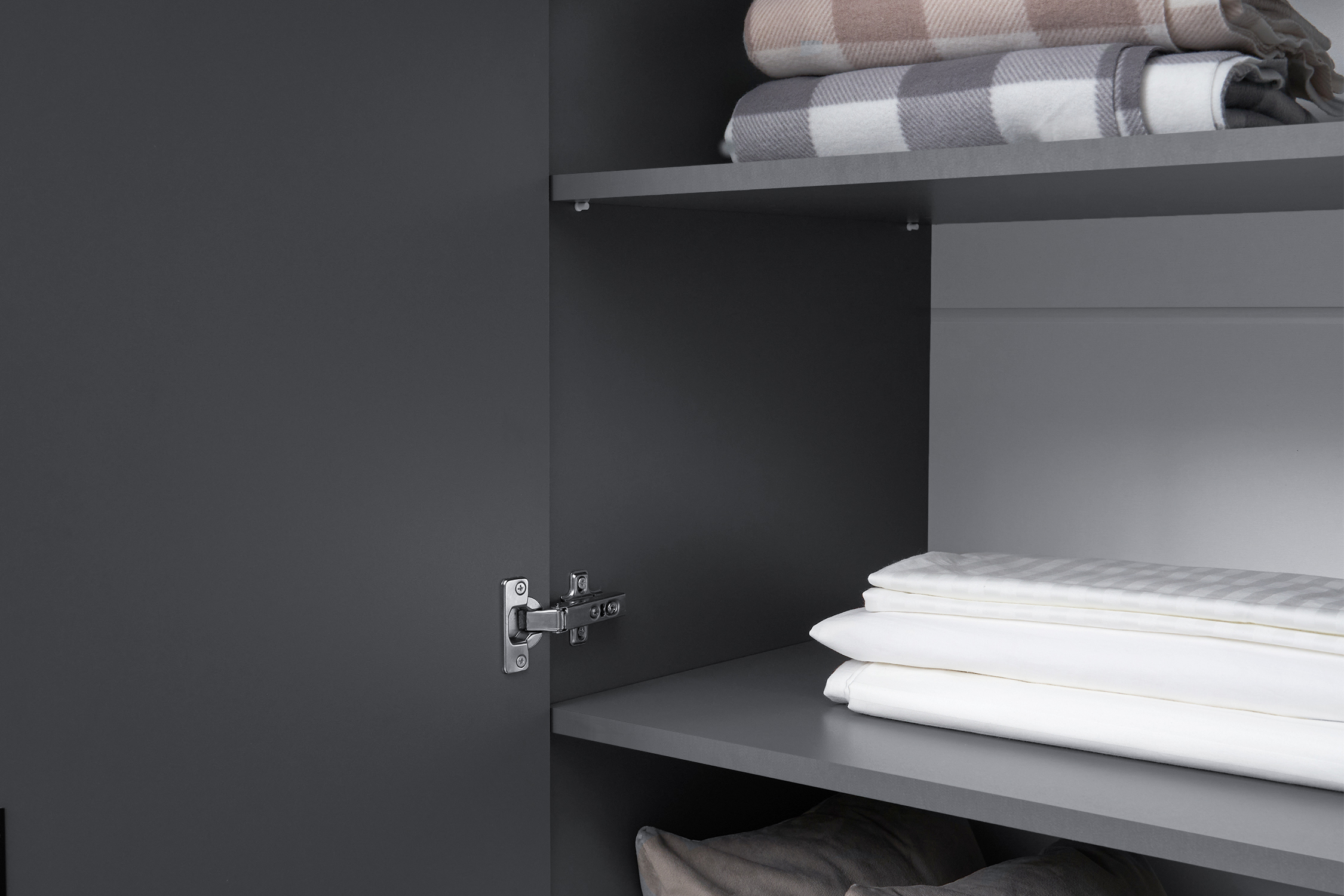 Шкаф 2-х створчатый Тивина графит серый