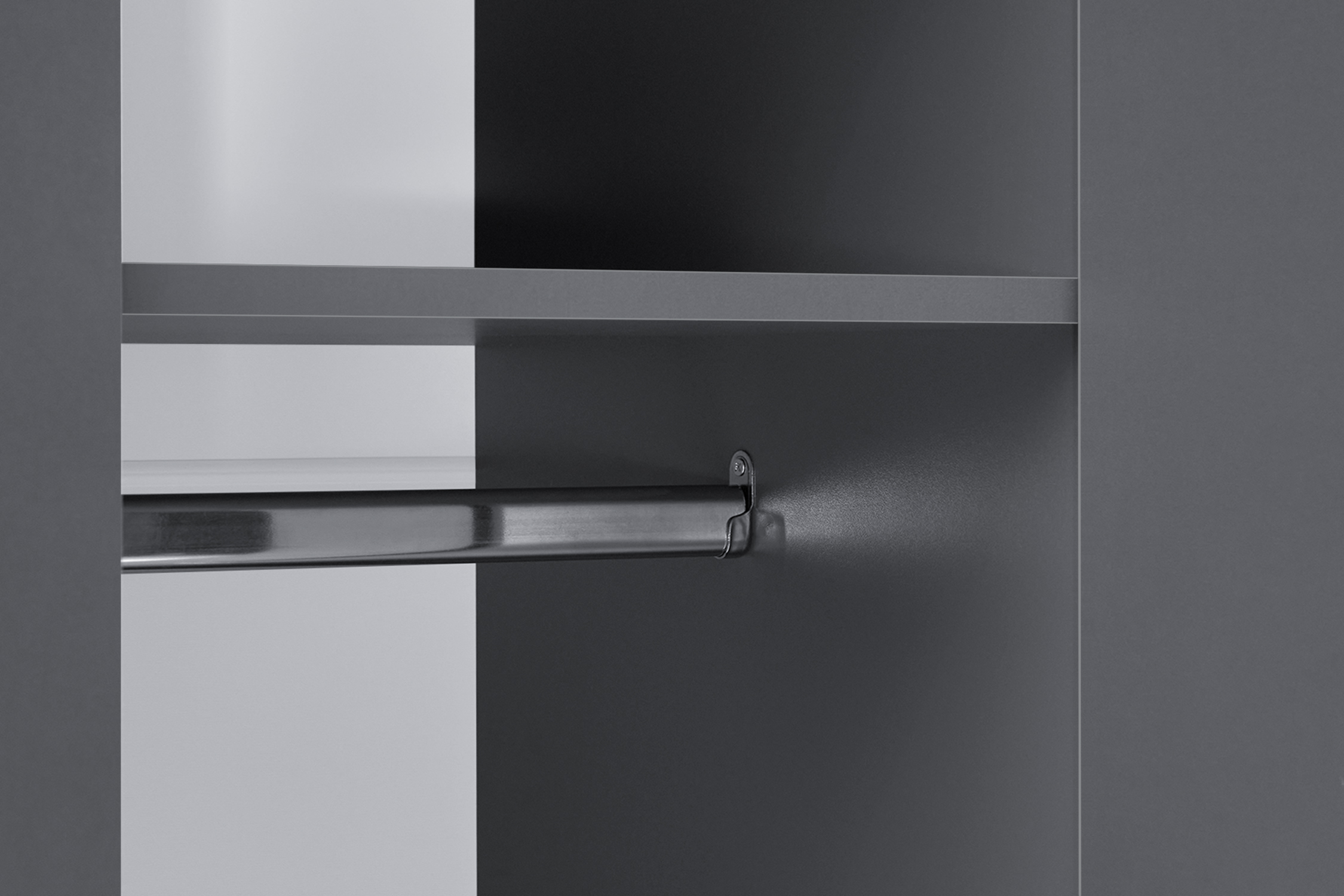 Шкаф 2-х створчатый Тивина графит серый