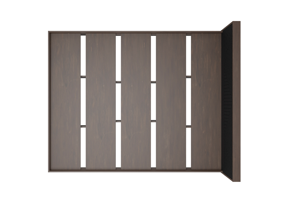 Кровать парящая Копенгаген 1.6 м венге / черный матовый