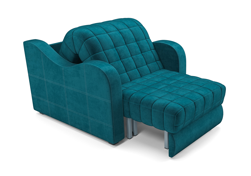 Кресло аккордеон Барон №4 бархат бирюзовый