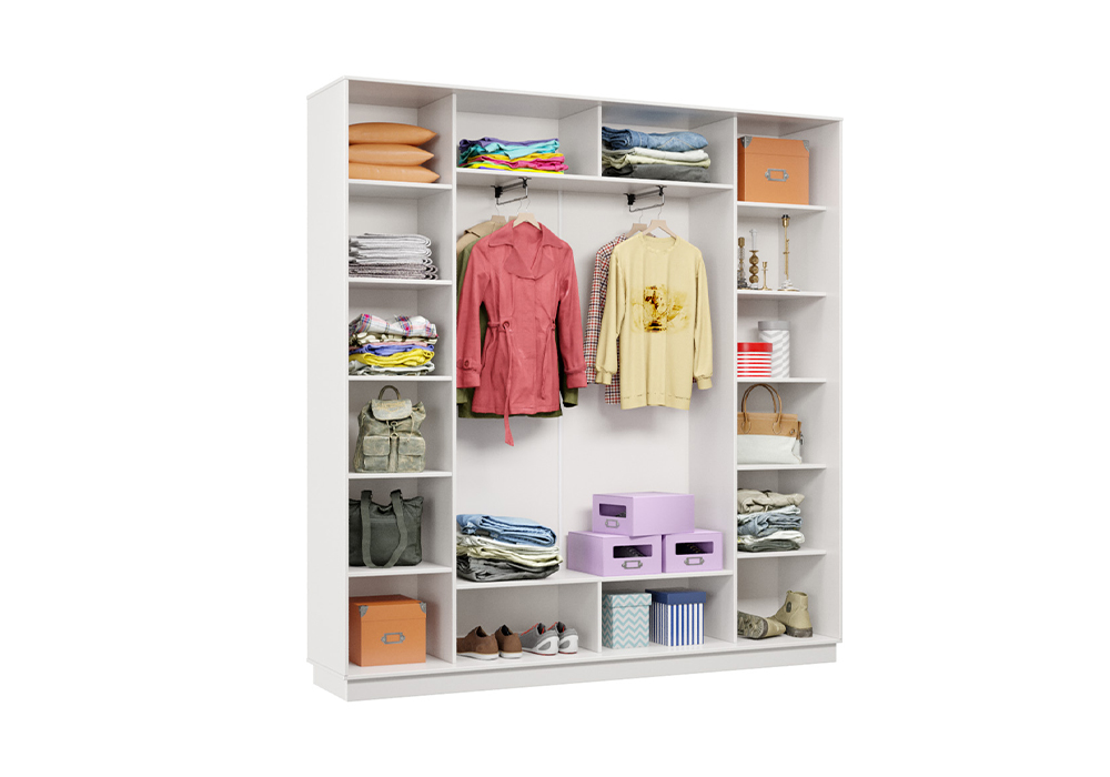 Шкаф-купе трёхдверный Мэн белый