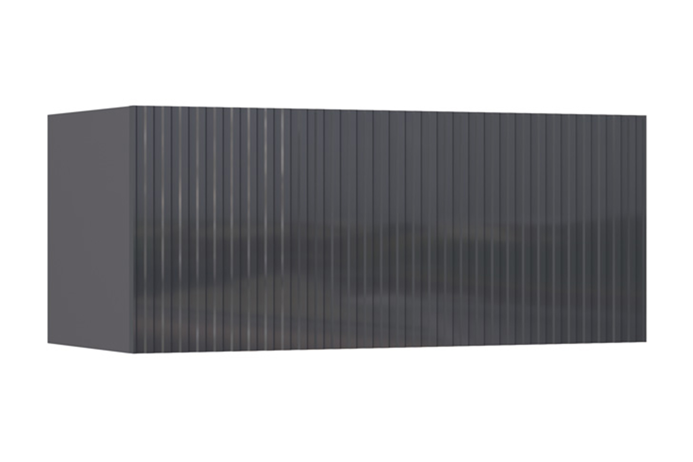 Тумба навесная Оливия графит / графит глянец