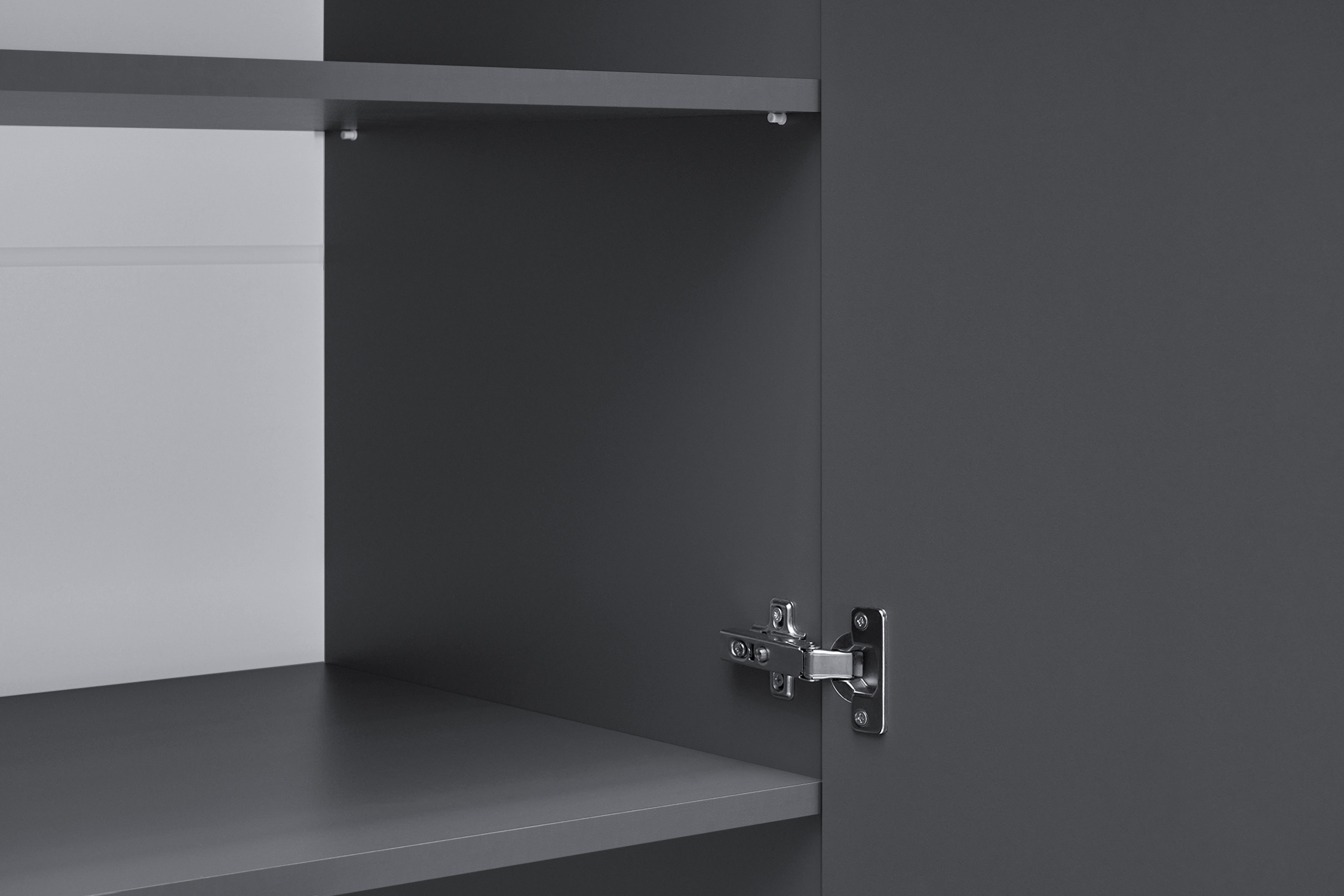 Шкаф 2-х створчатый Тивина графит серый