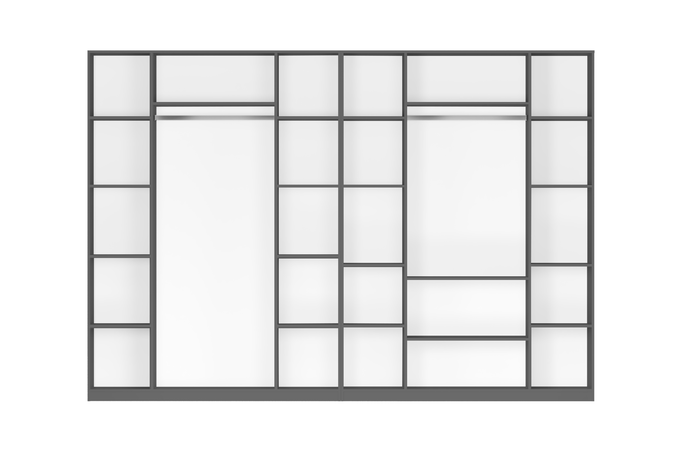 Комплект шкафов Тивина 3.2 м графит серый