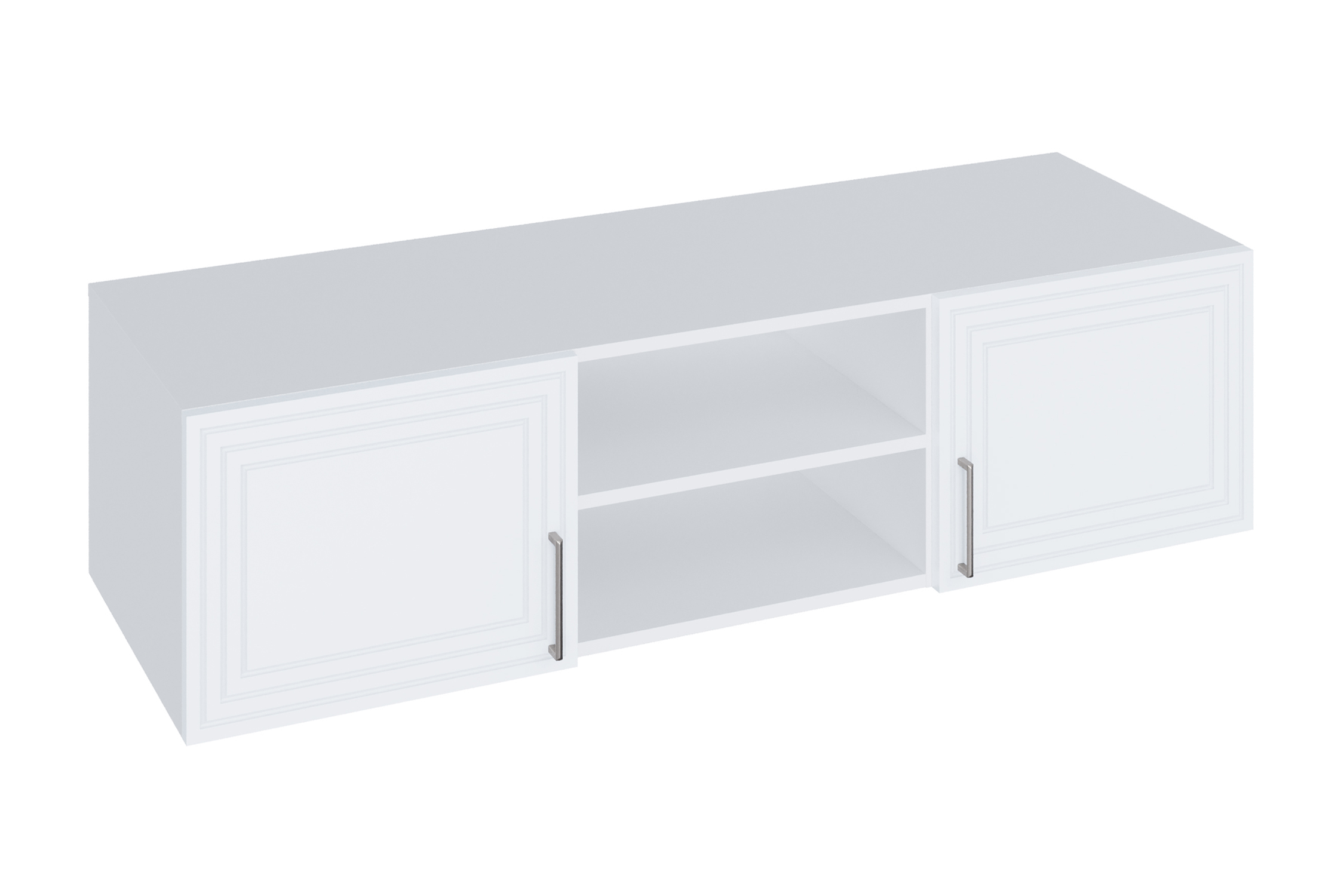 Антресоль низкая TRISHA BASE белый шагрень / белый матовый