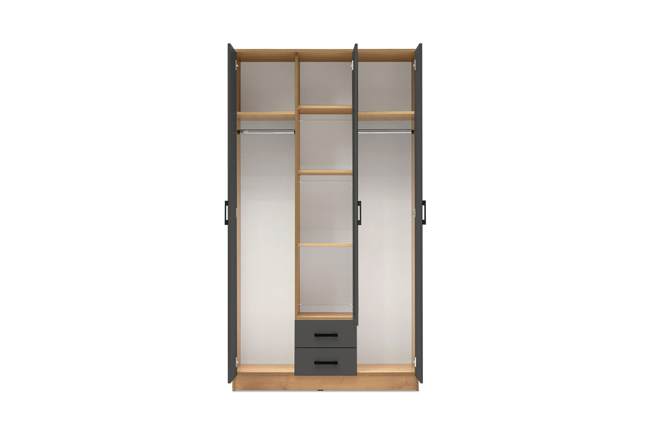 Шкаф Трио дуб вотан / графит