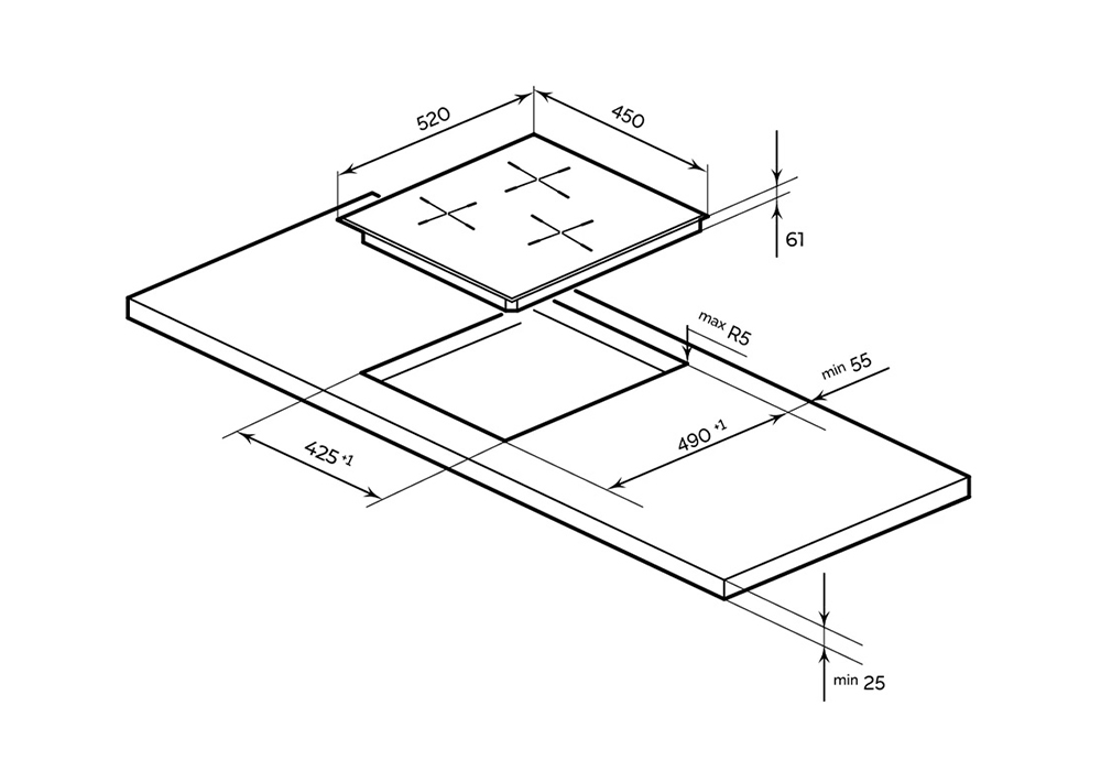 Электрическая варочная панель MILLEN MIH 451 BL