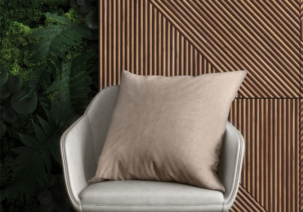 Подушка декоративная Волшебная ночь 40х40 см рогожка, светло-коричневая