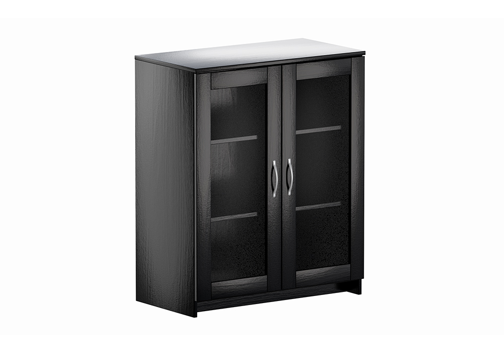 Комод с дверцами Сириус со стеклом дуб венге