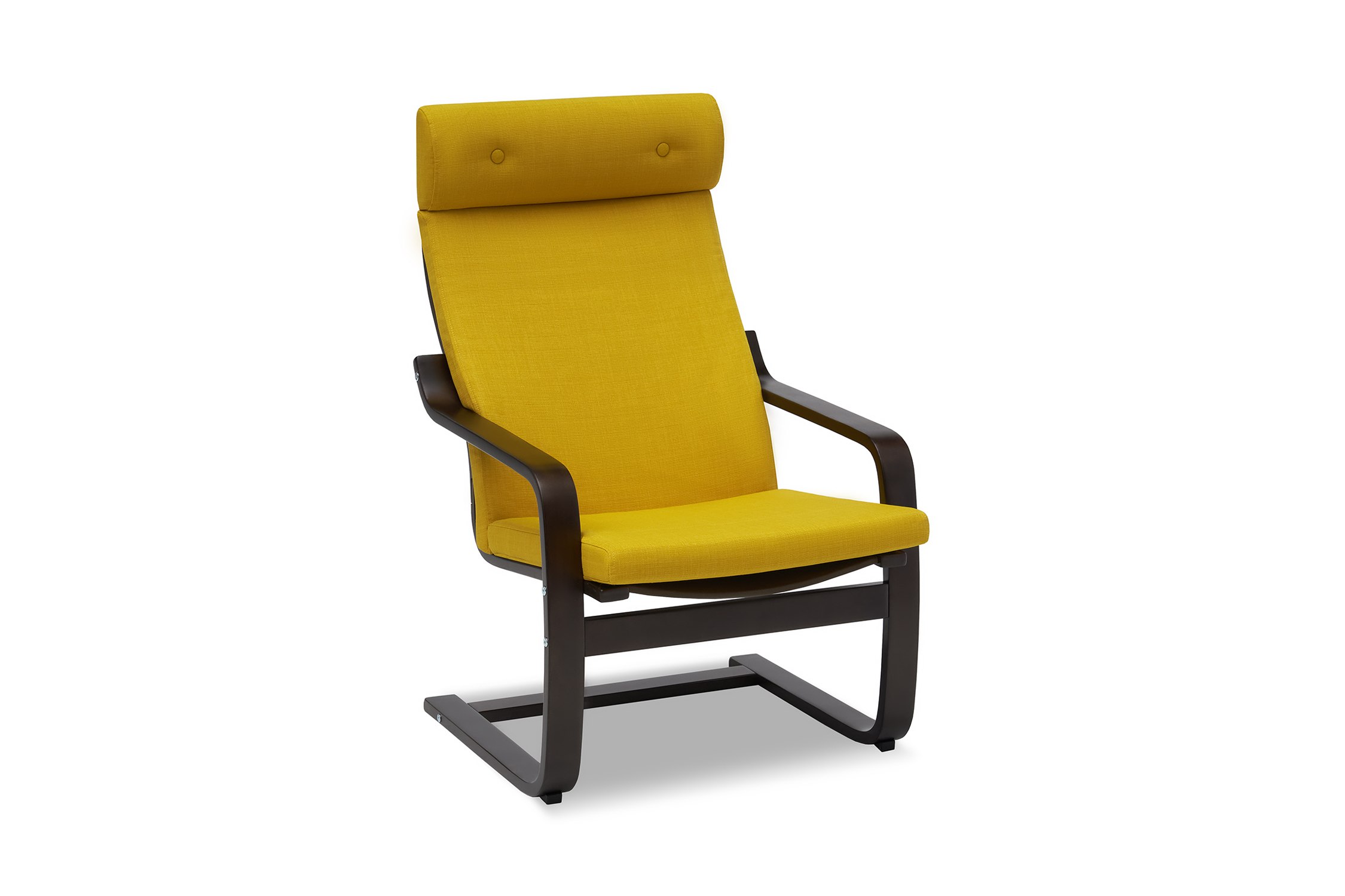 Кресло Тириль желтое / венге