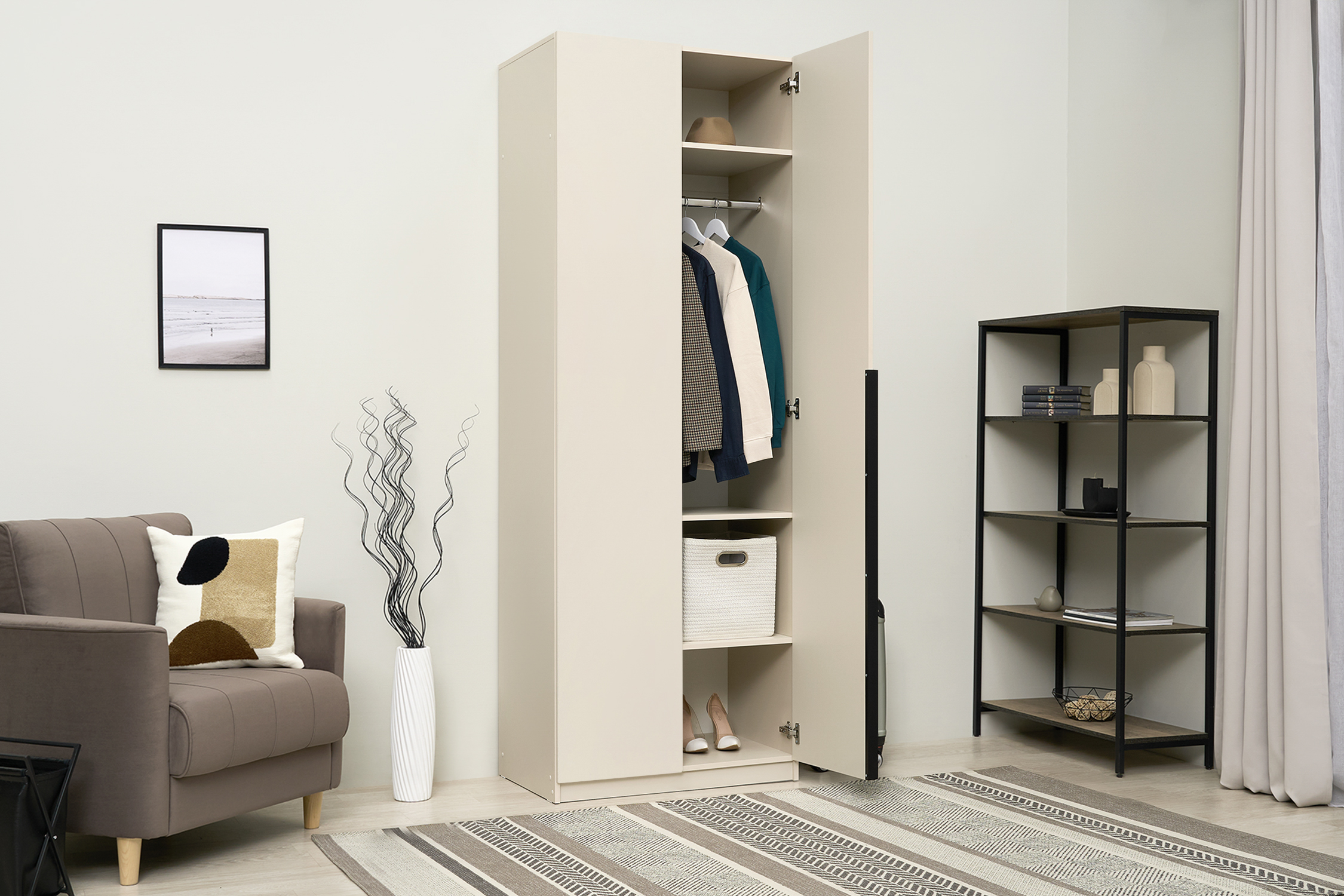 Шкаф 2-х створчатый Тивина меланж