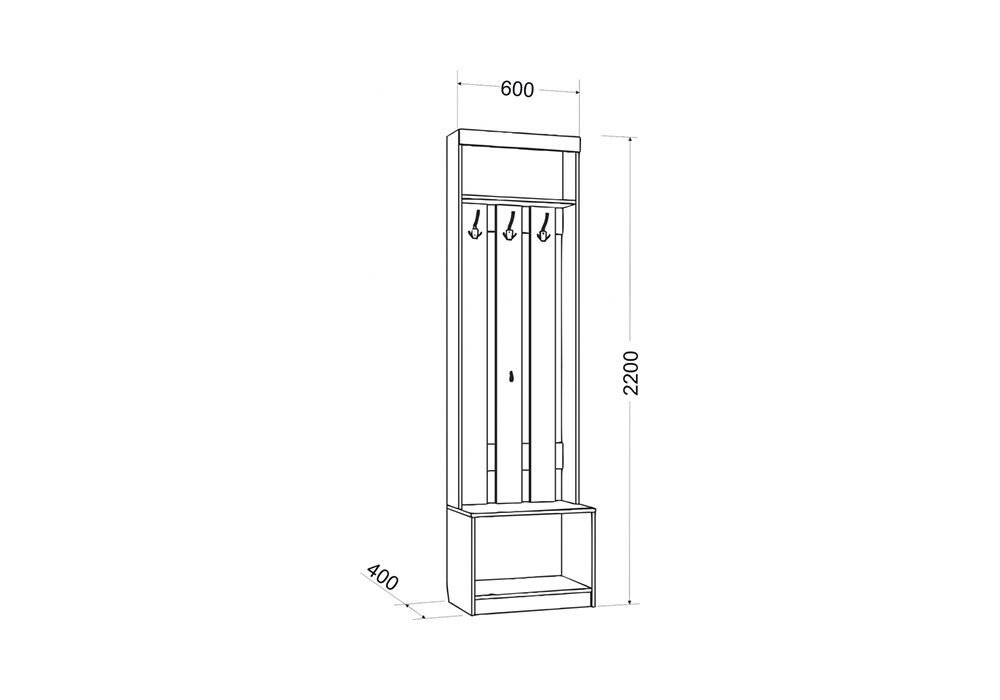 Размеры вешалки для одежды в прихожую