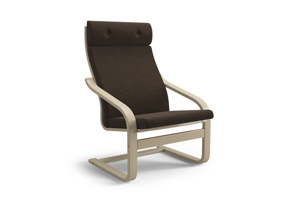 Кресло Тириль коричневое / натуральное