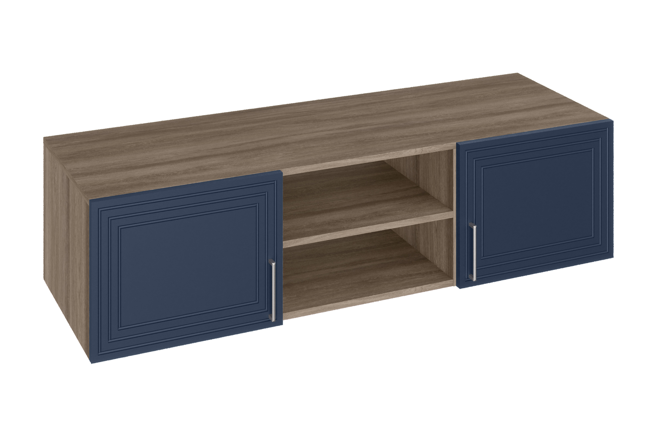 Антресоль низкая TRISHA BASE дуб чанкли / глубокий синий софт